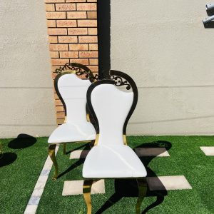 White and gold throne chairs